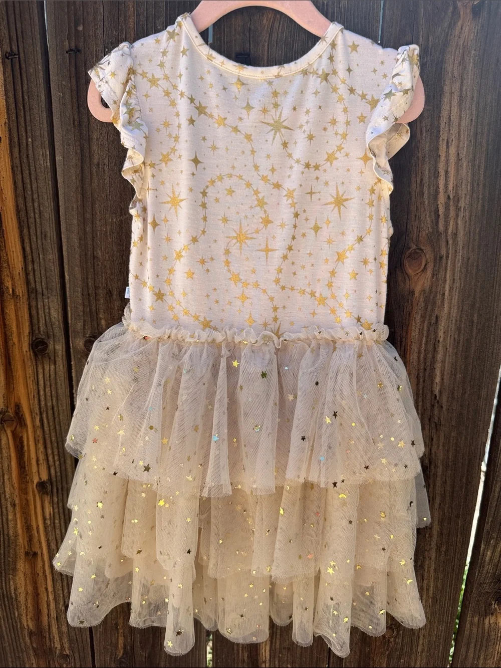 Posh Peanut Olympia Ruffled Cap Sleeve Tulle Dress